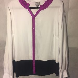 Worthington Long Sleeve Button Front Shirt